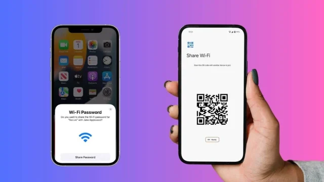 كيفية مشاركة كلمة مرور Wi-Fi علي Android و iPhone